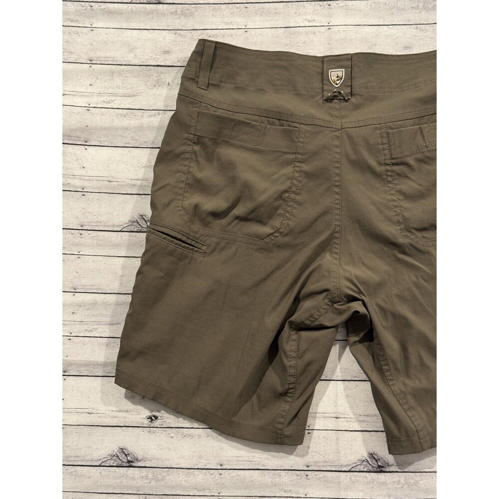 KUHL Mens Renegade Shorts Sz 32 Olive Green Hiking Zip Pockets Stretch Outdoor - Picture 15 of 16